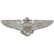 USN/USMC Aviator (silver) 2 3/4"