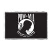 Perma-Nyl 3'x5' Nylon Indoor POW-MIA Flag, US POW/MIA Indoor Nylon 3' x 5' with Pole Hem and Gold Fringe Flag, POW-MIA Indoor Fringed Flag