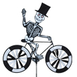 Skeleton on Bicycle