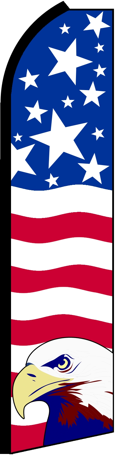 38'' x 138'' Pat Eagle Horiz Swooper Flag 38'' x 138'' Pat Eagle Horiz Swooper Flag