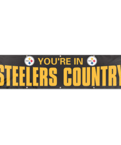 Pittsburgh Steelers Giant 8' x 2' Banner Black