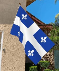 Quebec 3x5ft Poly Flag, Quebec Flag 3x5 ft Polyester Canadian Province