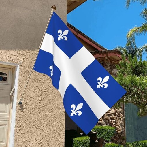 Quebec 3x5ft Poly Flag, Quebec Flag 3x5 ft Polyester Canadian Province