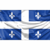 Quebec Flag 3x5ft Canadian Territory Flag, Quebec 3'x5' Nylon Flag, Perma-Nyl 3'x5' Nylon Quebec Flag