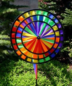 Rainbow Wind Sail Triple Wheel Spinner