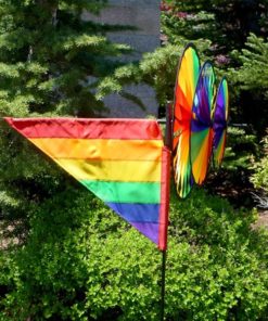 Rainbow Wind Sail Triple Wheel Spinner