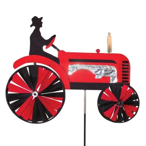 24 inch Red Tractor Wind Wheel