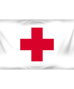 Perma-Nyl 5'x8' Nylon Red Cross Flag