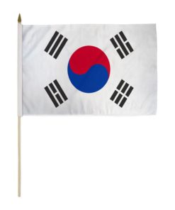South Korea 12x18in Stick Flag