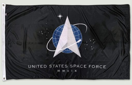 3' x 5' U.S. Space Force Flag, Space Force 3ft X 5ft Nylon Flag, 3' X 5' U.S. Military Space Force Nylon Flag with brass grommets