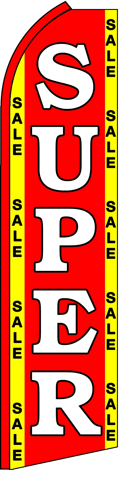 38'' x 138'' Super Sale Swooper Flag 38'' x 138'' Super Sale Swooper Flag