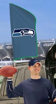 42"x20" Seahawks Tailgate Flag