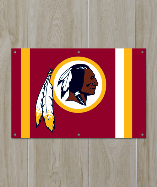thumbnail interactive-video image 1 of Washington Commanders 3x5 Flag – Vintage Throwback Redskins Banner, NFL Man Cave 1 of 4
