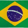 Brazil 2ft x 3ft Nylon Flag with Seal, Brazil Government 2ft x 3ft Nylon Flags