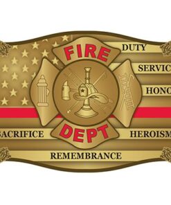 U.S. Fire Department Red Line Honor Belt Buckle