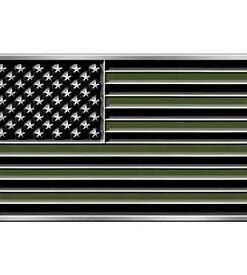 Black Iron American Flag Buckle