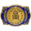 U.S. Air Force USAF Eagle Seal Logo Blue Pewter Embossed Collectible Belt Buckle, Air Force Emblem Belt Buckles