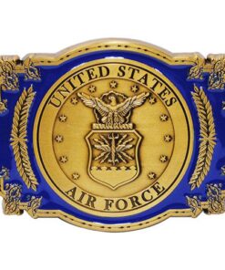 U.S. Air Force USAF Eagle Seal Logo Blue Pewter Embossed Collectible Belt Buckle, Air Force Emblem Belt Buckles