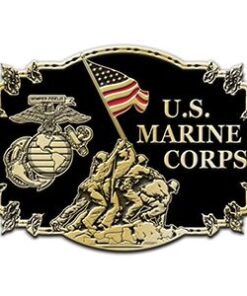 US Marines Iwo Jima Belt Buckle Enamel Red