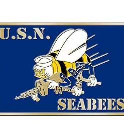 Navy SEABEES American Heroes Belt Buckle Enamel