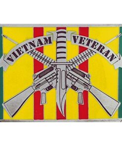 United States 1959-1975 Vietnam Veteran Riffles Ribbon Belt Buckle Emblem