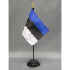 4 in. X 6 in. Estonia Mounted on a 10 in. Black Staff with Gold Spear tip.