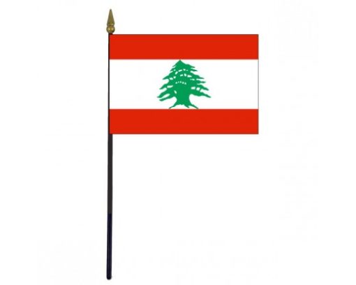 Lebanon 4"x6" Stick Flag