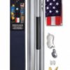 Aluminum 20' In-Ground Pole Kit, Flagpole Kit 20ft 20 ft inground flagpole