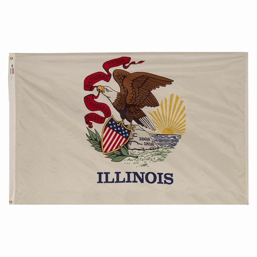 lg1_000435 Illinois 6'x10' Nylon Flag - Image 1