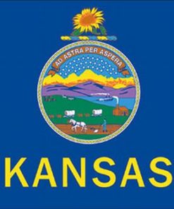 Kansas 8'x12' Applique Nylon Flag
