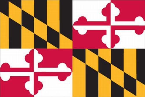 lg1_000496 Maryland 8'x12' Applique Nylon Flag - Image 1