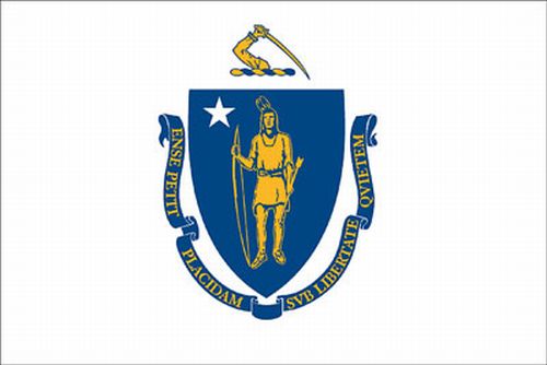lg1_000504 Massachusetts 8'x12' Applique Nylon Flag - Image 1