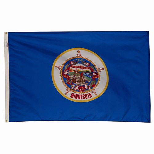 lg1_000519 Minnesota 6'x10' Nylon Flag - Image 1