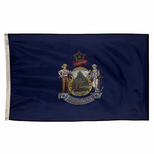lg1_000775 Maine 3'x5' Printed Flag - Image 1