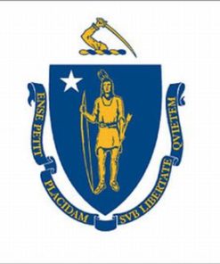 Massachusetts 4"x6" Stick Flag