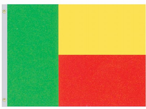 Benin 3'x5' Outdoor Flag, Benin 3ft x 5ft Nylon Flag