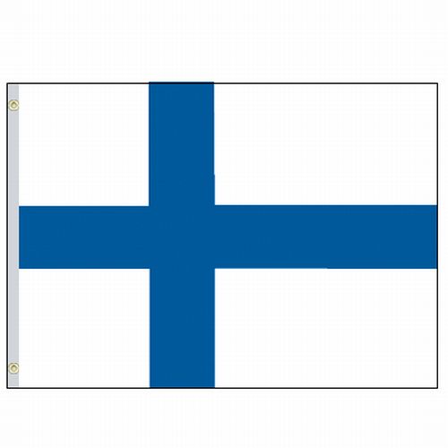 lg1_001185 Finland 5'x8' Nylon Flag - Image 1