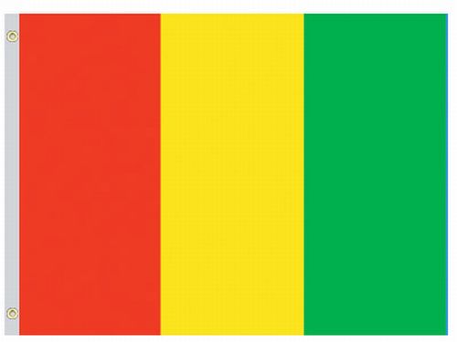 lg1_001229 Guinea 5'x8' Nylon Flag - Image 1