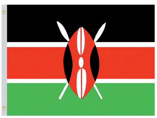 lg1_001306 Kenya 2'x3' Nylon Flag - Image 1