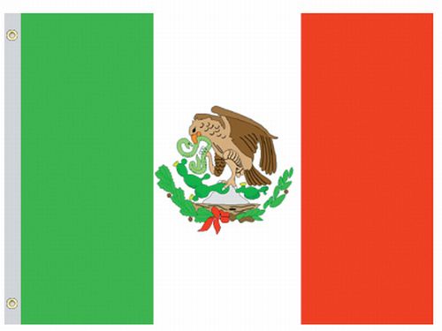 lg1_001410 Mexico 5'x8' Nylon Flag - Image 1