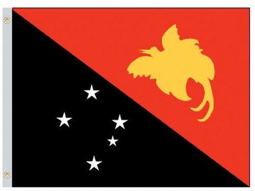lg1_001497 Papua New Guinea 4'x6' Nylon Flag - Image 1