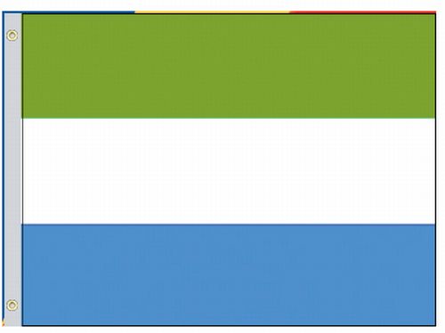lg1_001589 Sierra Leone 4'x6' Nylon Flag - Image 1