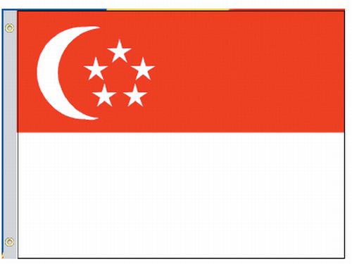 lg1_001594 Singapore 5'x8' Nylon Flag - Image 1