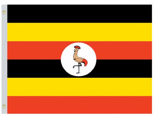 lg1_001696 Uganda 3'x5' Nylon Flag - Image 1