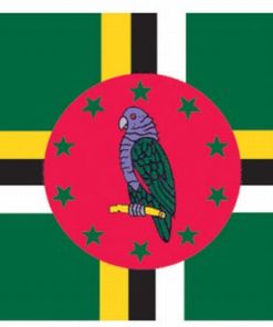 Dominica 4"x6" Stick Flag