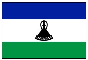 Lesotho 4"x6" Stick Flag