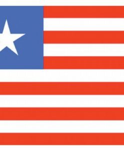 Liberia 4"x6" Stick Flag