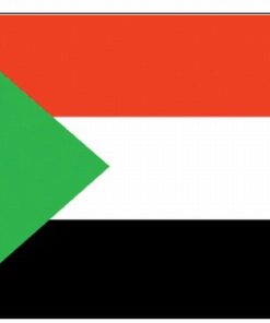 Sudan 4"x6" Stick Flag