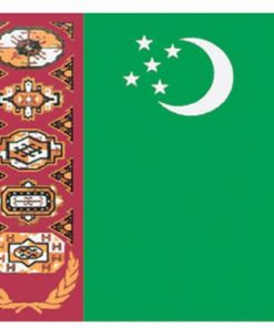 Turkmenistan 4"x6" Stick Flag