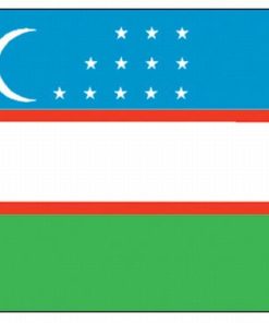 Uzbekistan 4"x6" Stick Flag